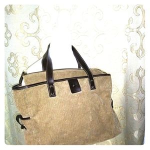 Eddie Bauer corduroy purse. Tan